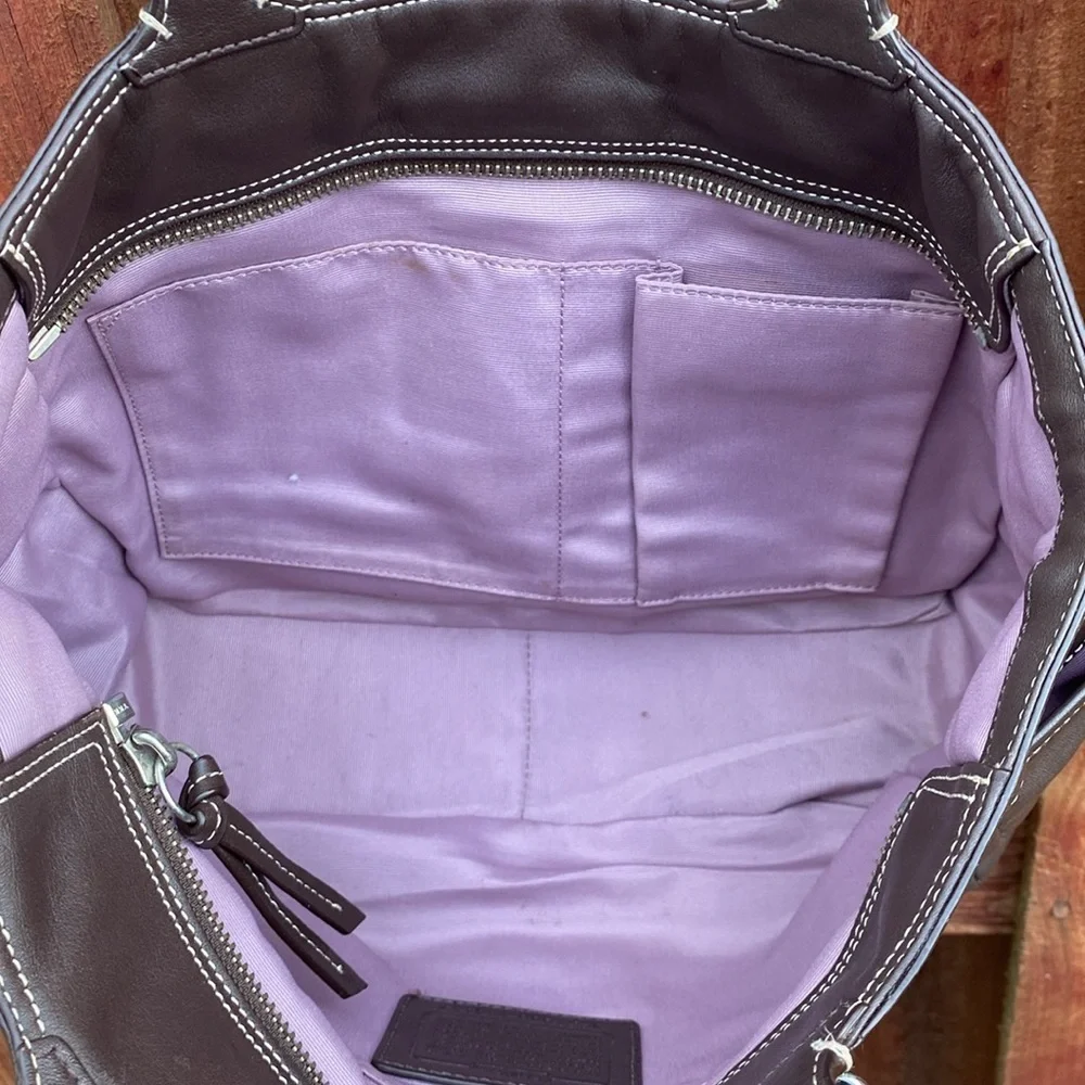 Coach Brown Leather Tote Hobo Bag